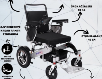 RESPİROX AKÜLÜ TEKERLEKLİ SANDALYE PREMİUM BC-EA8000